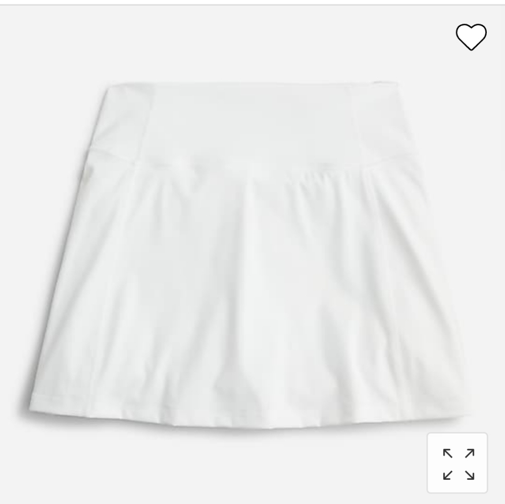 J.Crew CloudStretch high-rise sports skirt white